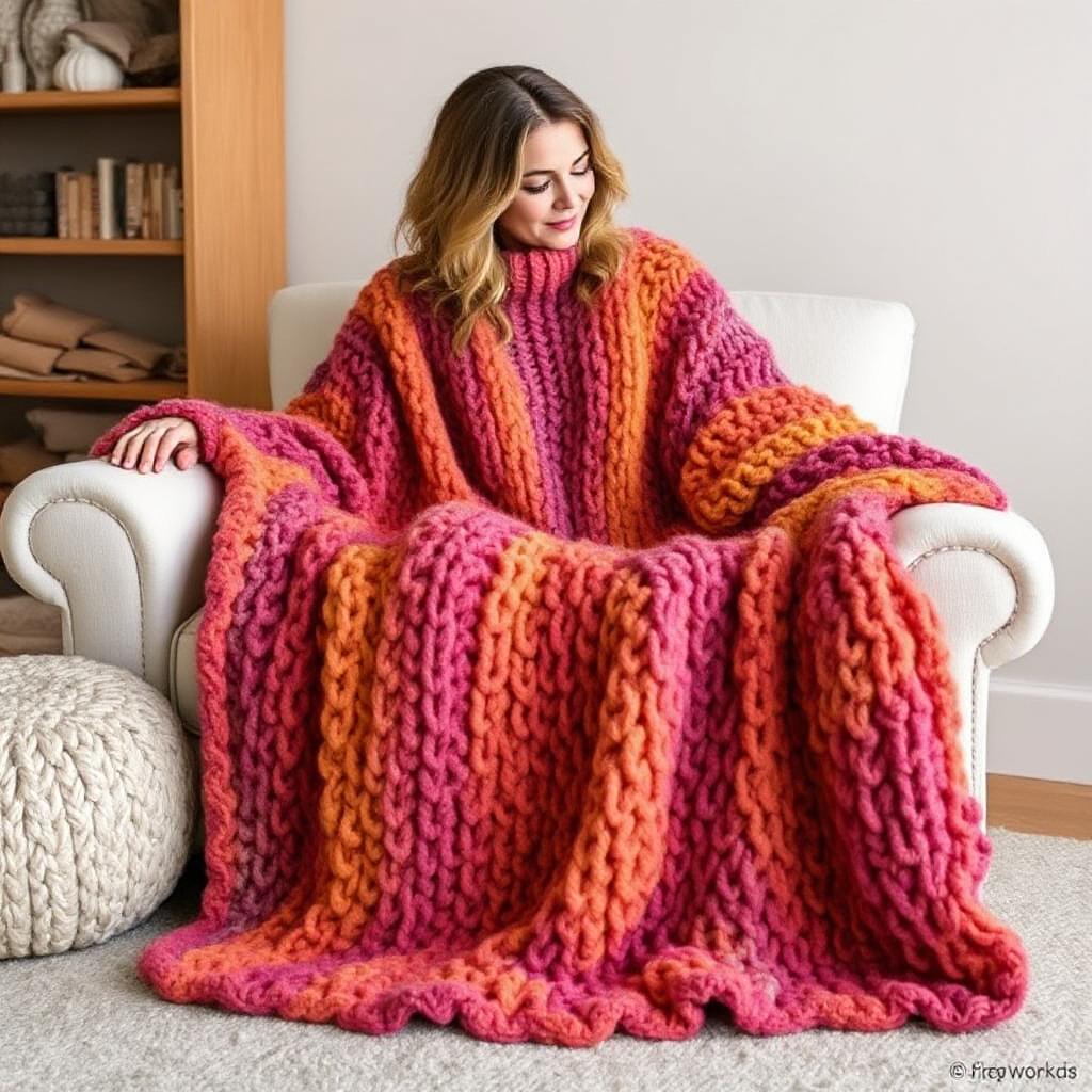 JUMBO Chenille Yarn, NEW COLOR ~ Tangerine Orange  ~ Loop-A-Lot ~ FREE SHIPPING AVAILABLE ~