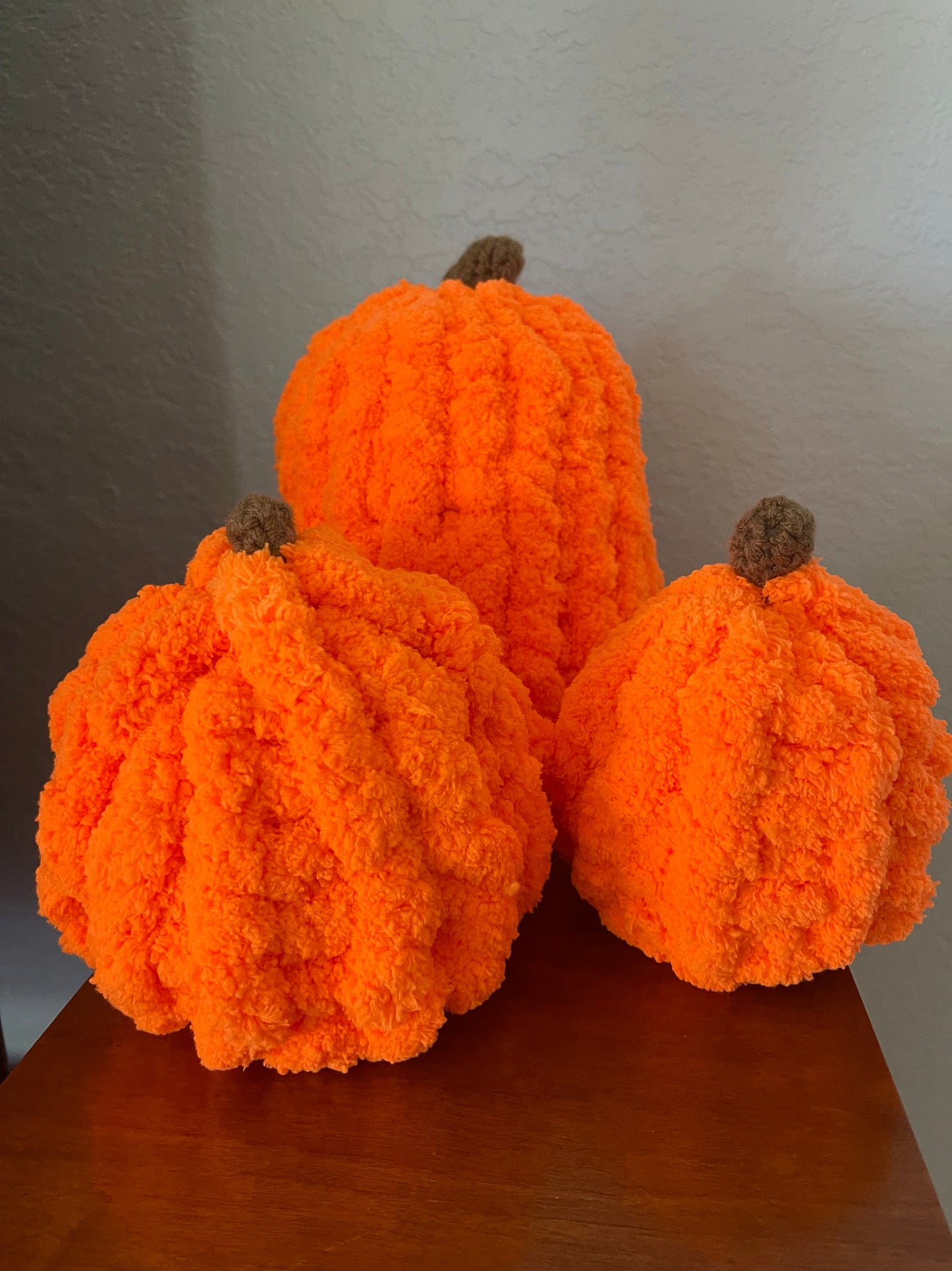 Jumbo Chenille Yarn ~ Safety Orange Yarn ~ Loop-a-Lot