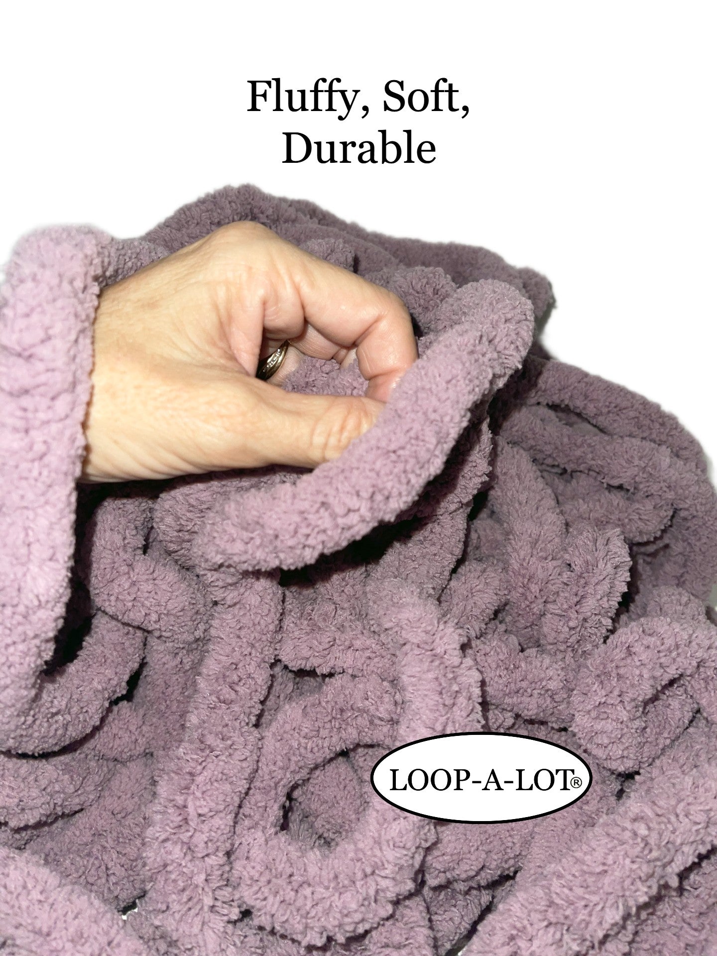 JUMBO Chenille Yarn  ~ PURPLE HEATHER ~ Loop-A-Lot ~