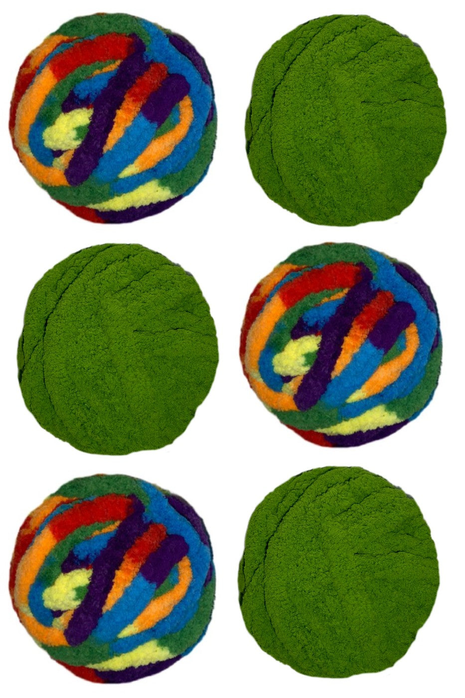 Jumbo Chenille Yarn ~ RAINBOW Yarn Lot of 6  ~ Assorted Color Yarn Sets  Loop-a-Lot