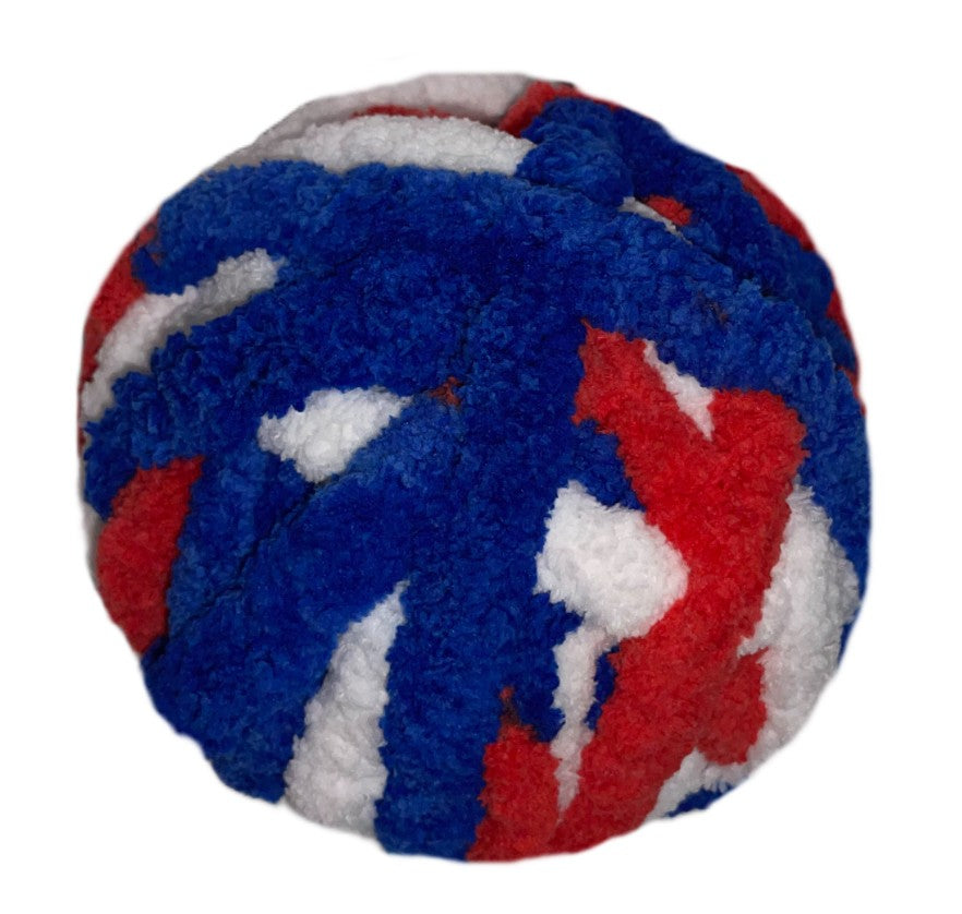 JUMBO Chenille Yarn, NEW COLOR ~ Red,White, Blue Yarn ~ Loop-A-Lot ~ FREE SHIPPING AVAILABLE ~
