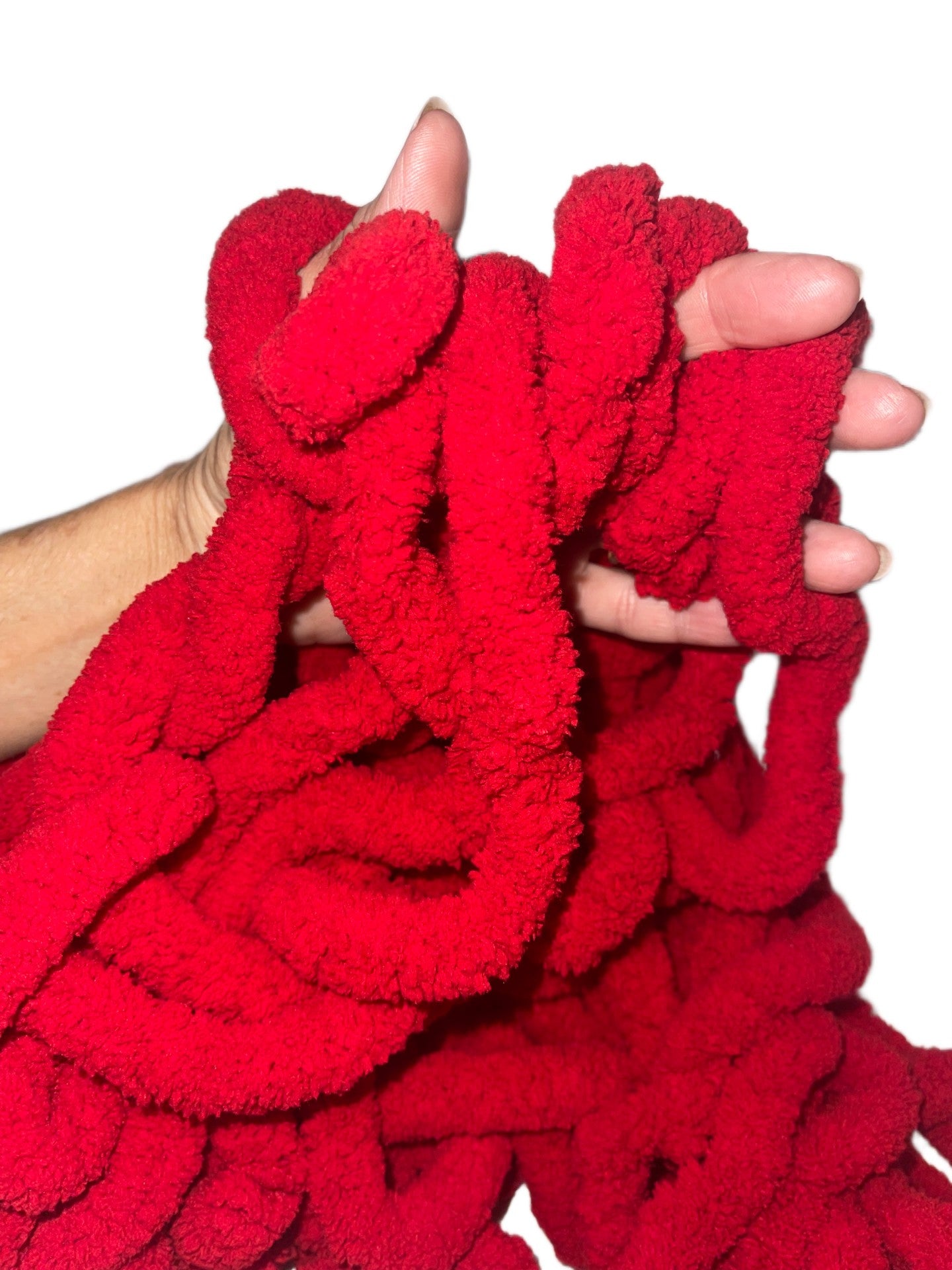 JUMBO Chenille Yarn, NEW COLOR ~ Red ~ Loop-A-Lot~ Free Shipping Available