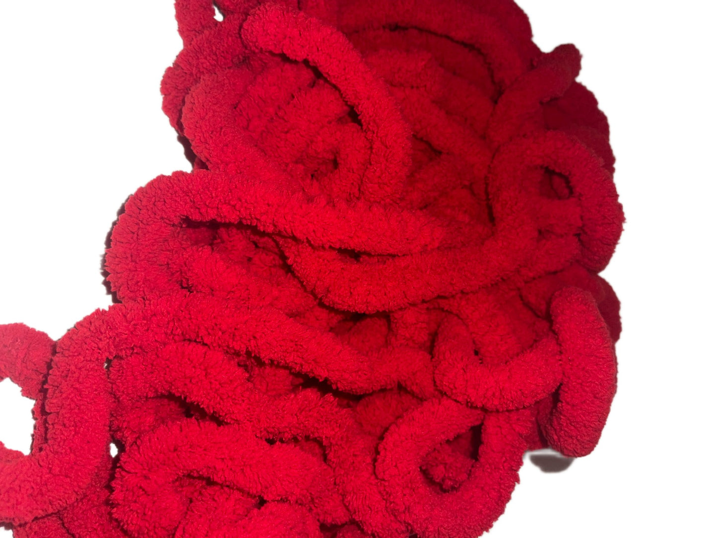 JUMBO Chenille Yarn, NEW COLOR ~ Red ~ Loop-A-Lot~ Free Shipping Available
