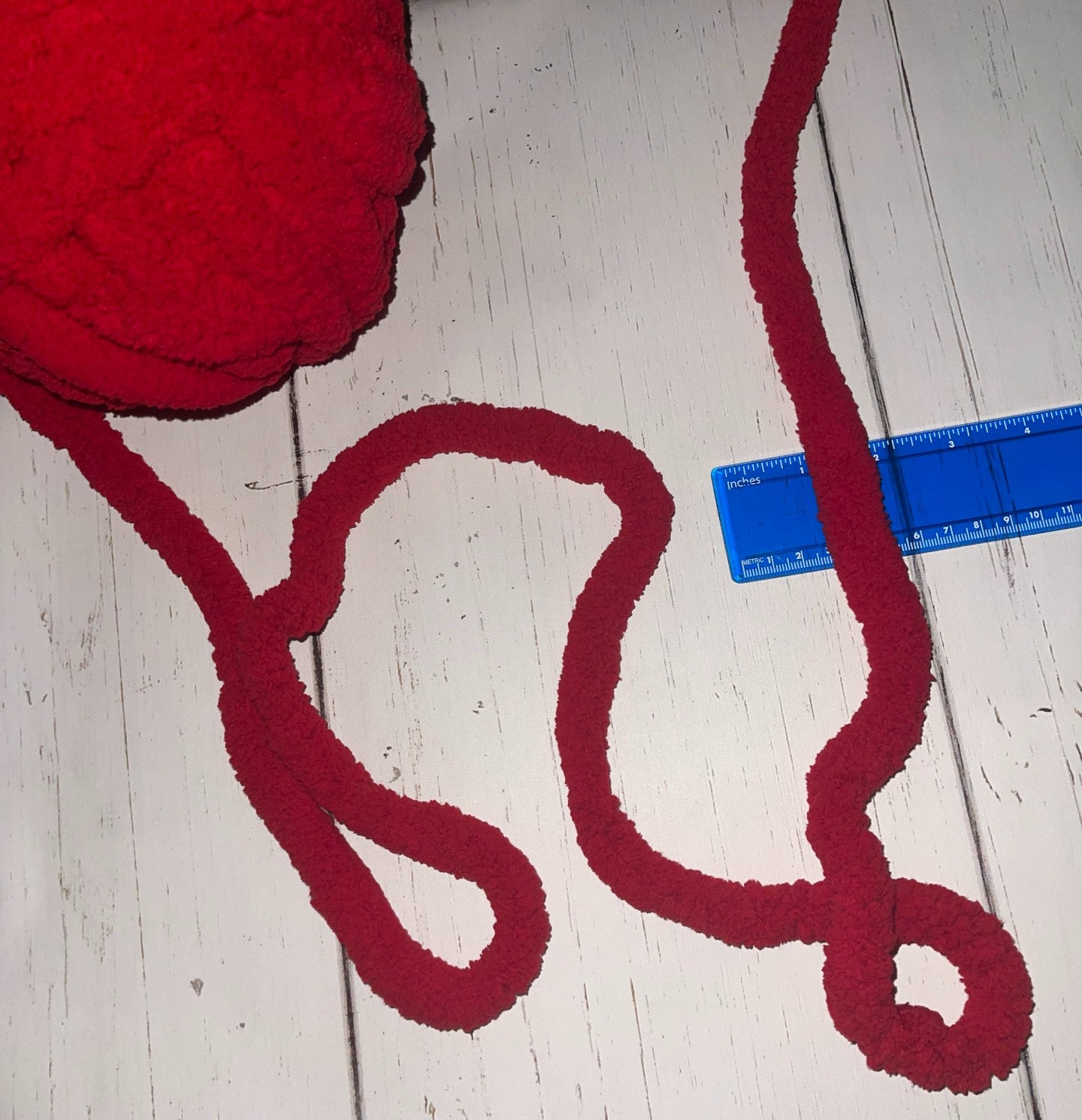 JUMBO Chenille Yarn, NEW COLOR ~ Red ~ Loop-A-Lot~ Free Shipping Available