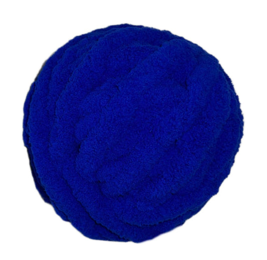 JUMBO Chenille Yarn, NEW COLOR ~ Royal Blue ~ Loop-A-Lot 8oz/226.8g, 28y, Polyester, Super Bulky 7 -Low Shipping rates