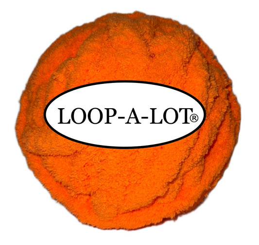 Jumbo Chenille Yarn ~ Safety Orange Yarn ~ Loop-a-Lot