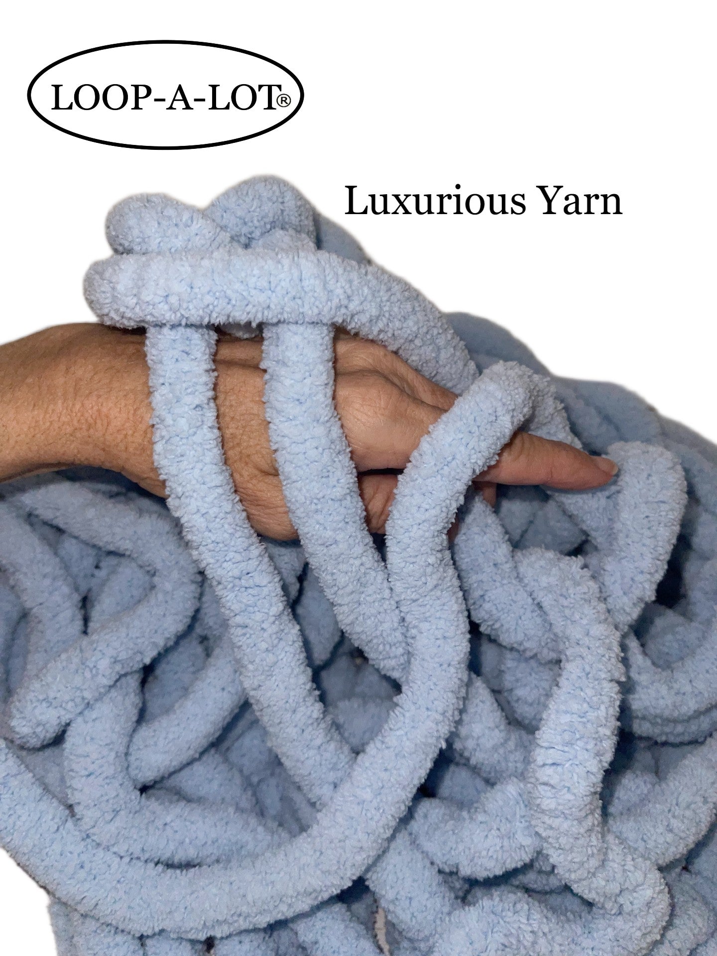 Jumbo Chunky Chenille Yarn Sky Blue Yarn  Free Shipping Available