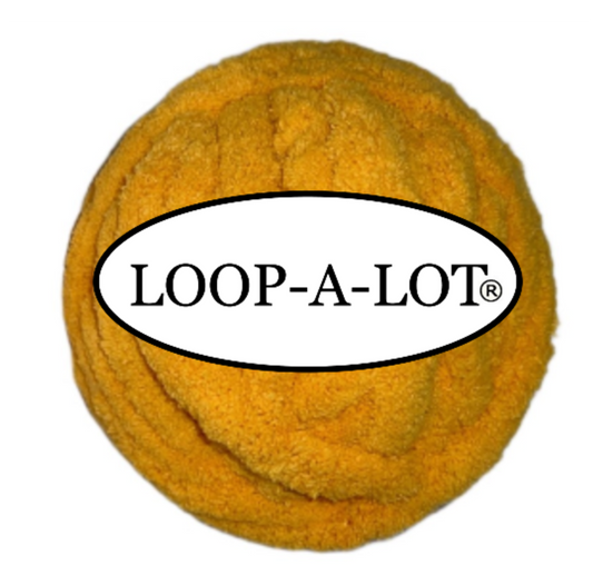 JUMBO Chenille Yarn, NEW COLOR ~ Sunflower ~ Loop-A-Lot 8oz/226.8g, 28y, Polyester, Super Bulky 7 -Low Shipping rates with combined shipping