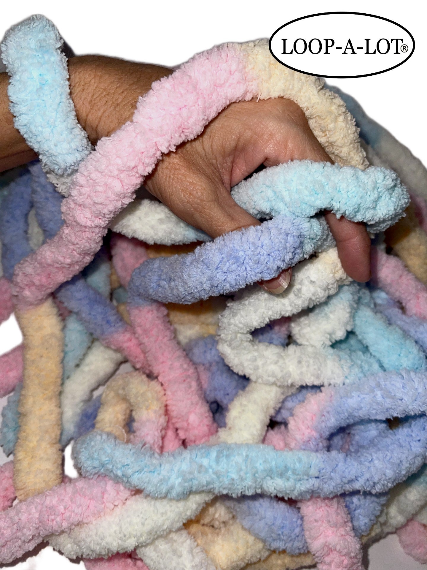 Jumbo Chunky Chenille Unicorn (multi pastel yarn) Free Shipping Available