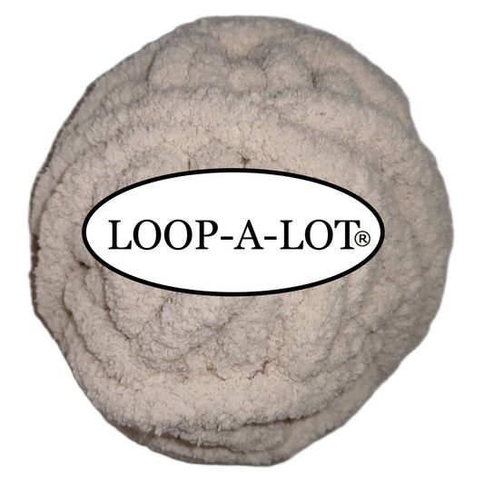 JUMBO Chenille Yarn, NEW COLOR ~ VINTAGE WHITE ~ Loop-A-Lot ~ Free Shipping