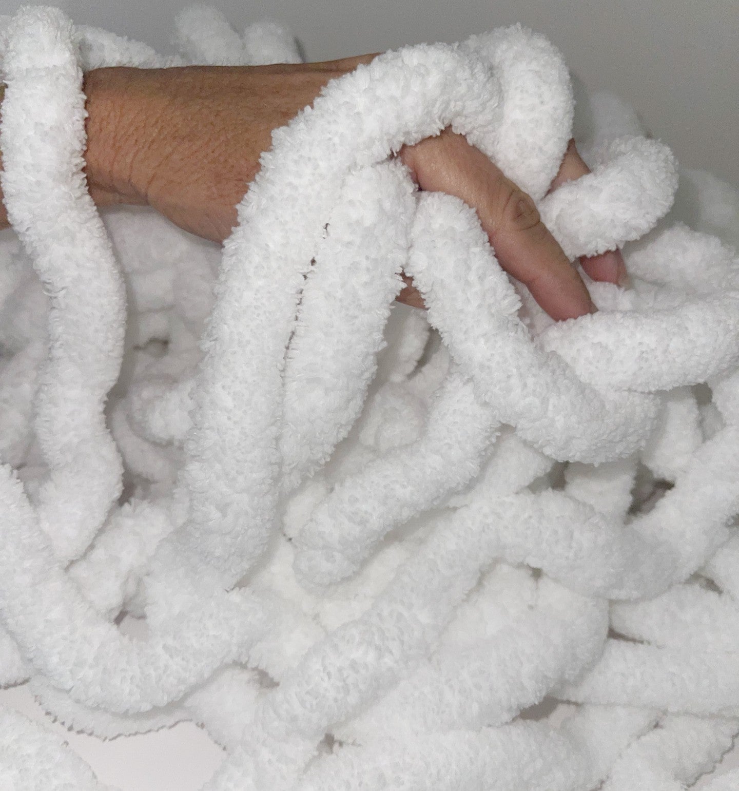 JUMBO Chenille Yarn ~ WHITE Yarn ~ Loop-A-Lot ~ FREE SHIPPING AVAILABLE~