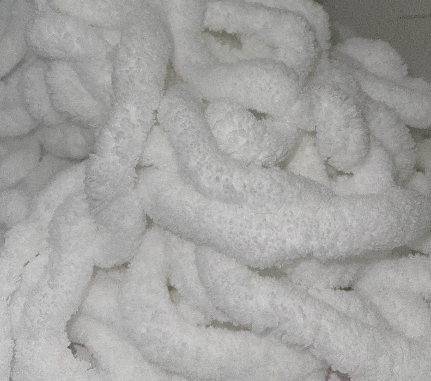 JUMBO Chenille Yarn ~ WHITE Yarn ~ Loop-A-Lot ~ FREE SHIPPING AVAILABLE~