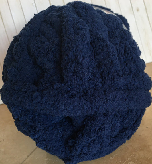 Luxurious ESTATE BLUE is BACK in stock, Chenille Chunky Yarn   8oz/226.8g, 28y, Polyester, Super Bulky 7, Bulk Rates