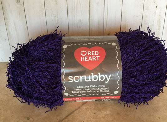 RED HEART Scrubby Grape  ~ 3.5oz/100g, 92yds/85m Size medium 4 Great for crafts, Valentines Day decorations