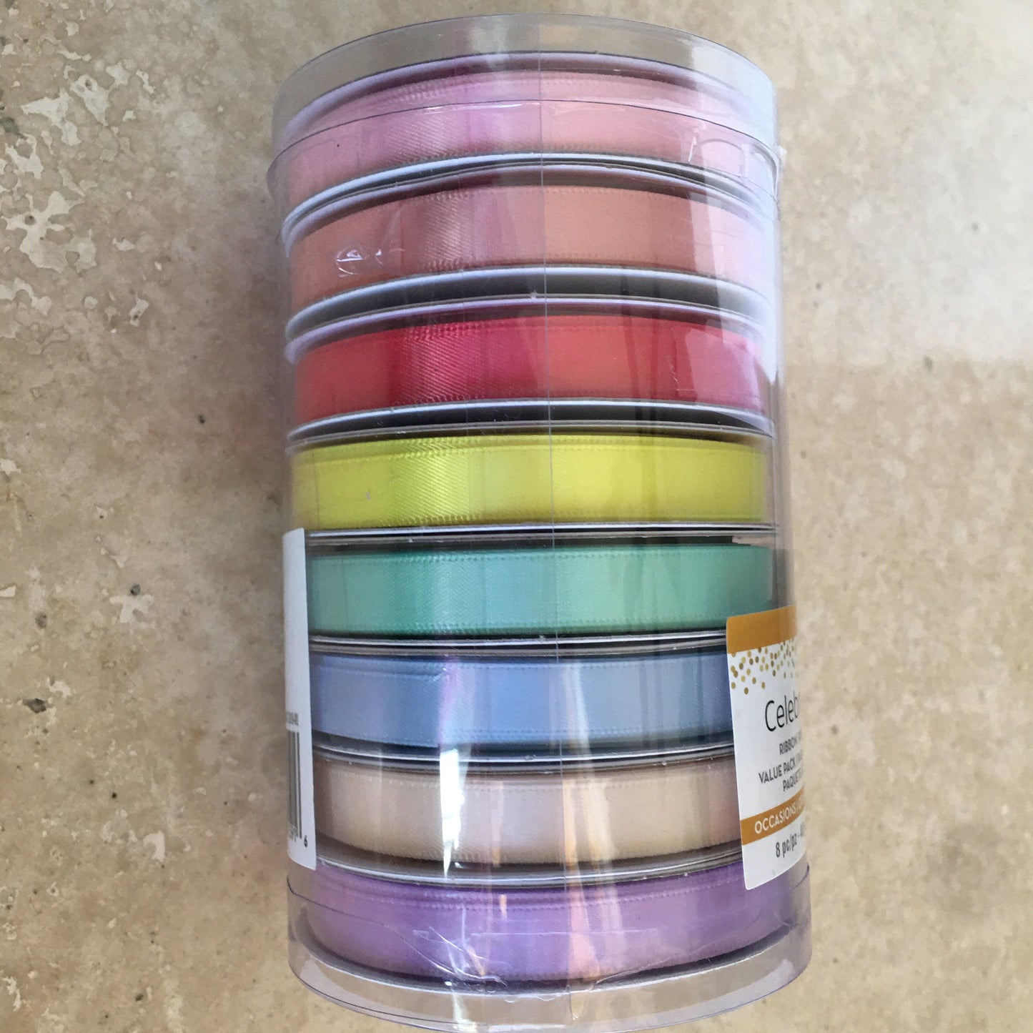 RIBBON 48 YARDS Polyester  8 Colors on each roll, crafts,  knitting, decorating, sewing