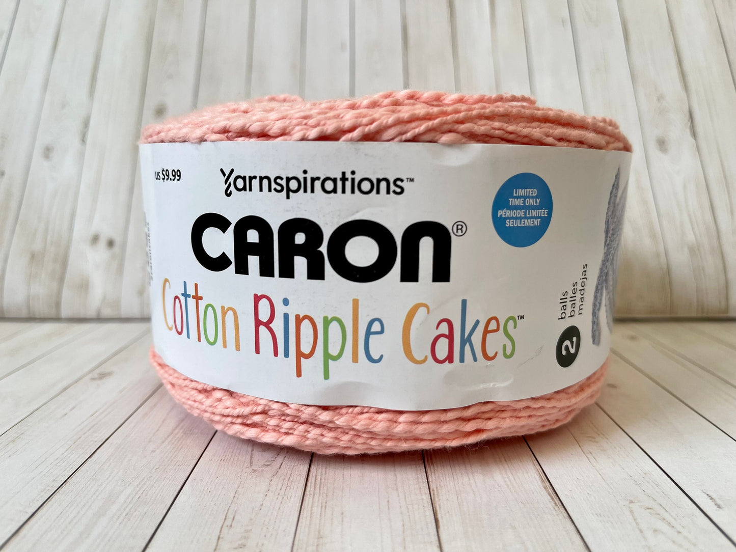 BLUSH  ~ Caron Cotton Ripple Cakes ~ 8.5 oz/240 g, 491 yards/449 m Size 3