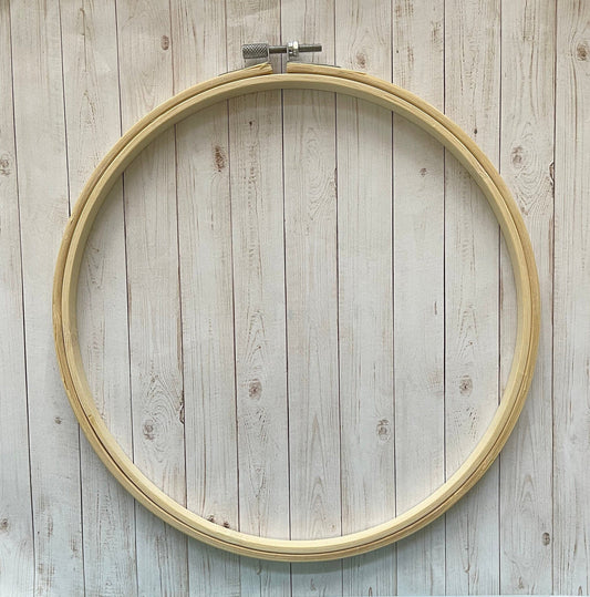 WOODEN EMBROIDERY HOOP ~ Natural Wood Craft Hoop ~9 inch