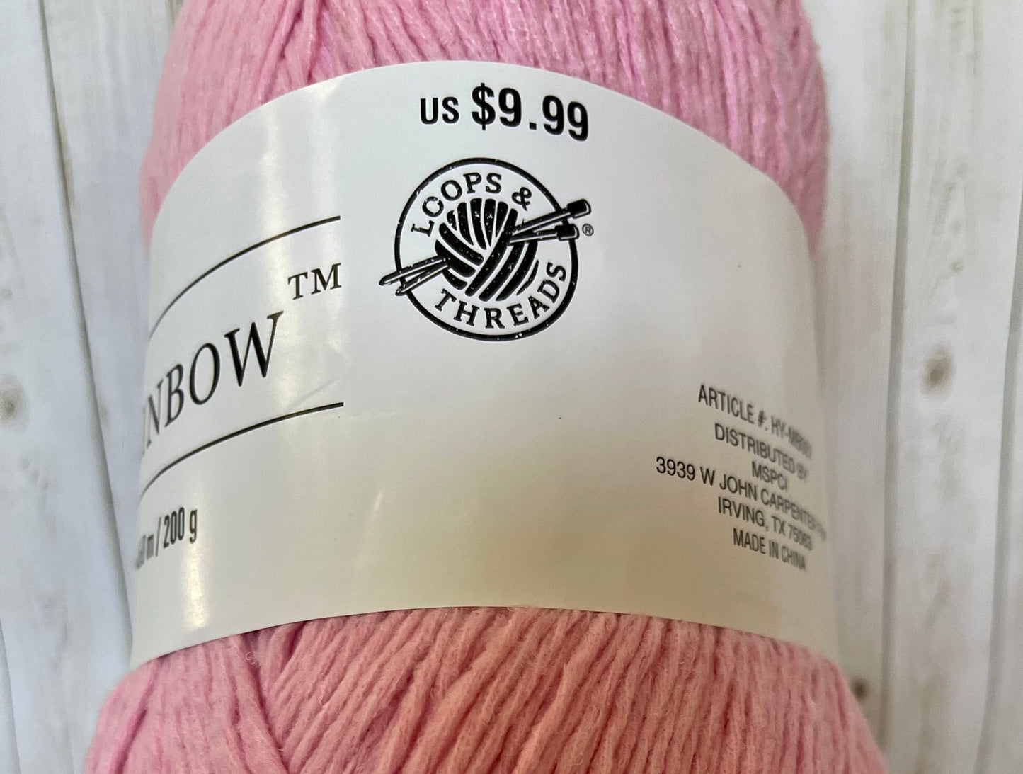 LIGHT PINK ~ Baby Rainbow - Loops & Threads ~ 503 Yards, 7.05 oz