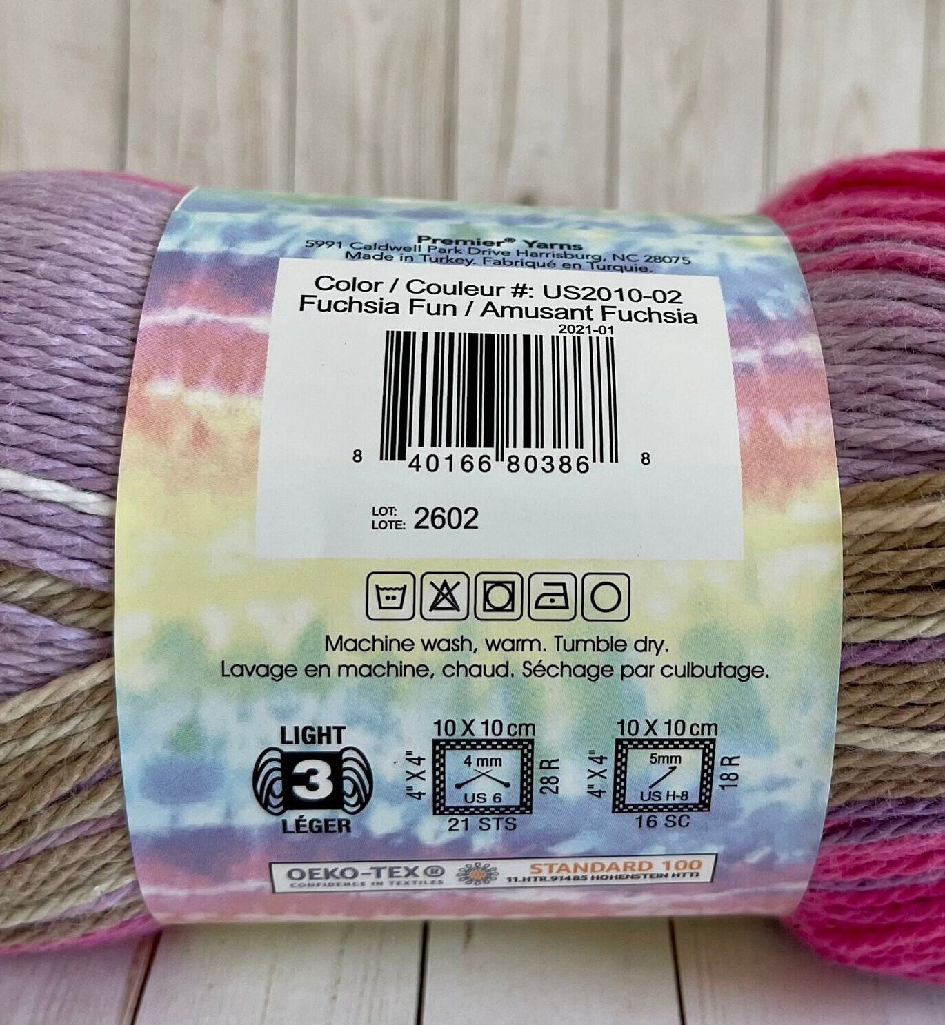 ~ Premier Hipster Yarn ~ Fuchsia Fun ~ 100% Cotton Yarn ~