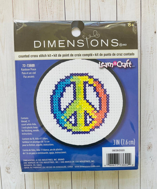 DIMENSIONS ~ LEARN a CRAFT ~ Counted Cross Stitch Kit with Hoop ~