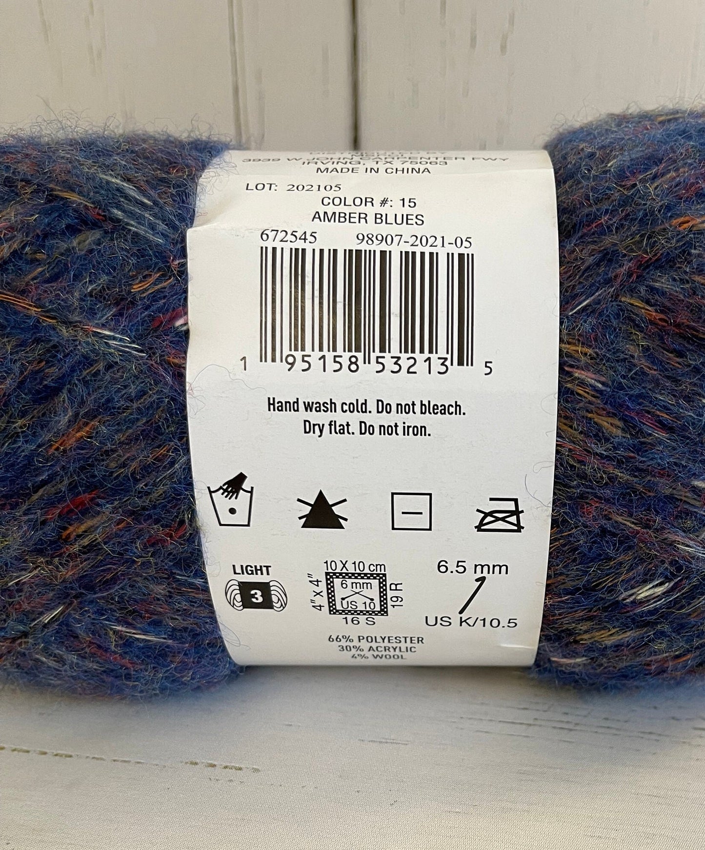 COZY WOOL TWEED ~  Amber Blues ~ Loops & Threads