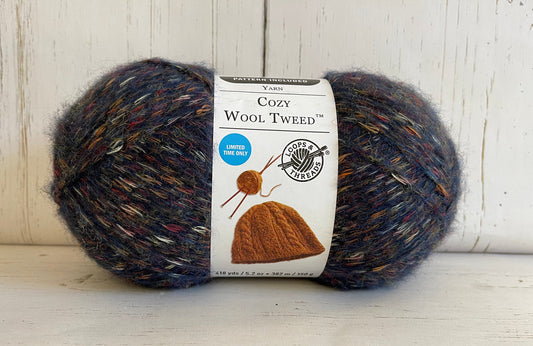 COZY WOOL TWEED ~  Winter Mix Blues ~ Loops & Threads