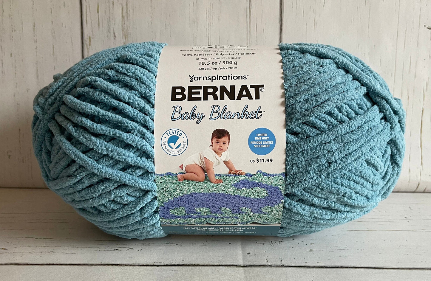 SKY ~ Bernat Baby Blanket, 10.5oz/300g, 220 yards/201m, Super Bulky 6