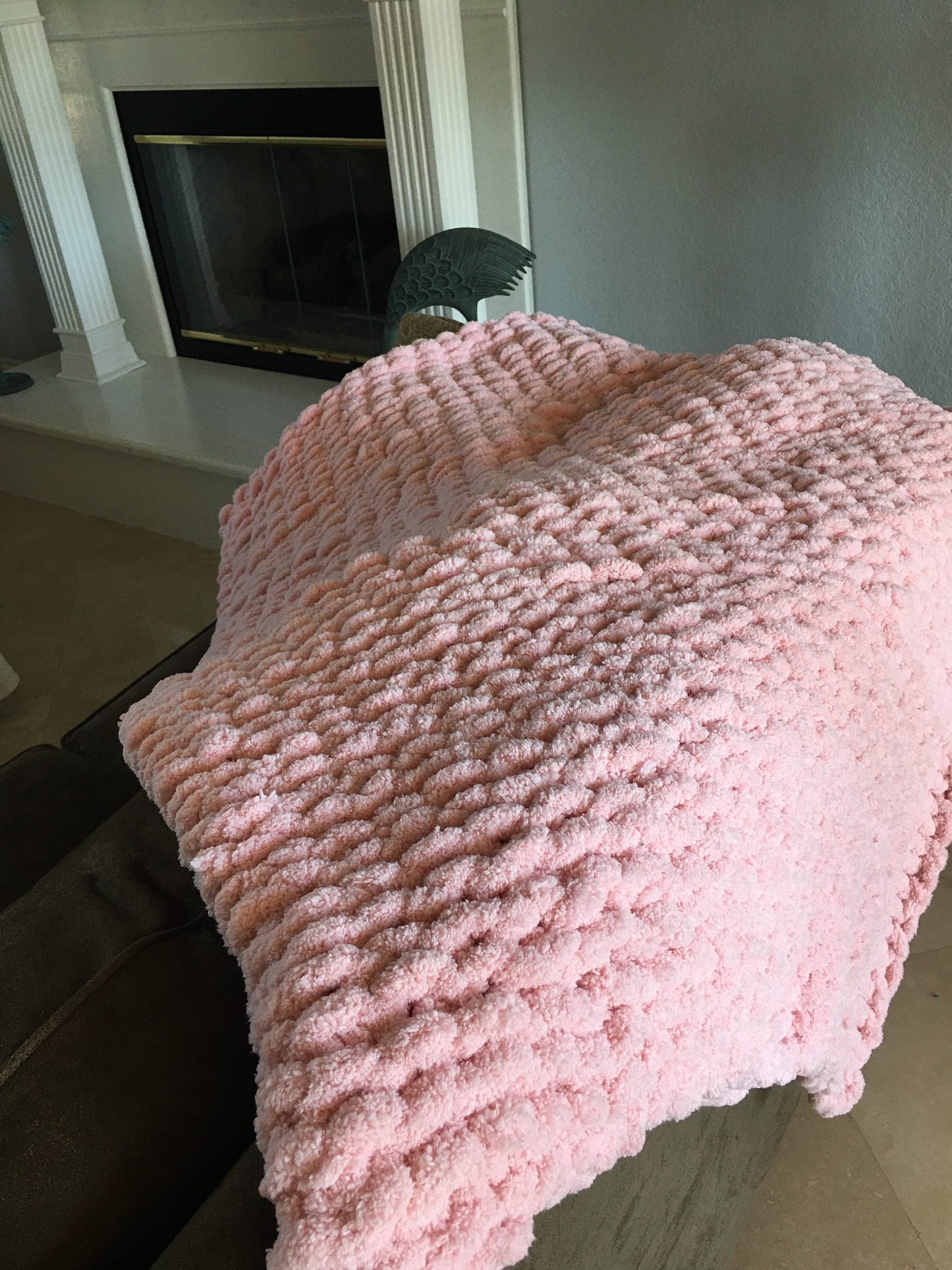 CHUNKY CHENILLE BLANKET, Ready To Ship  40X60 inches Giant Knit Throw, Super Soft Blanket, Gift, Home Decor