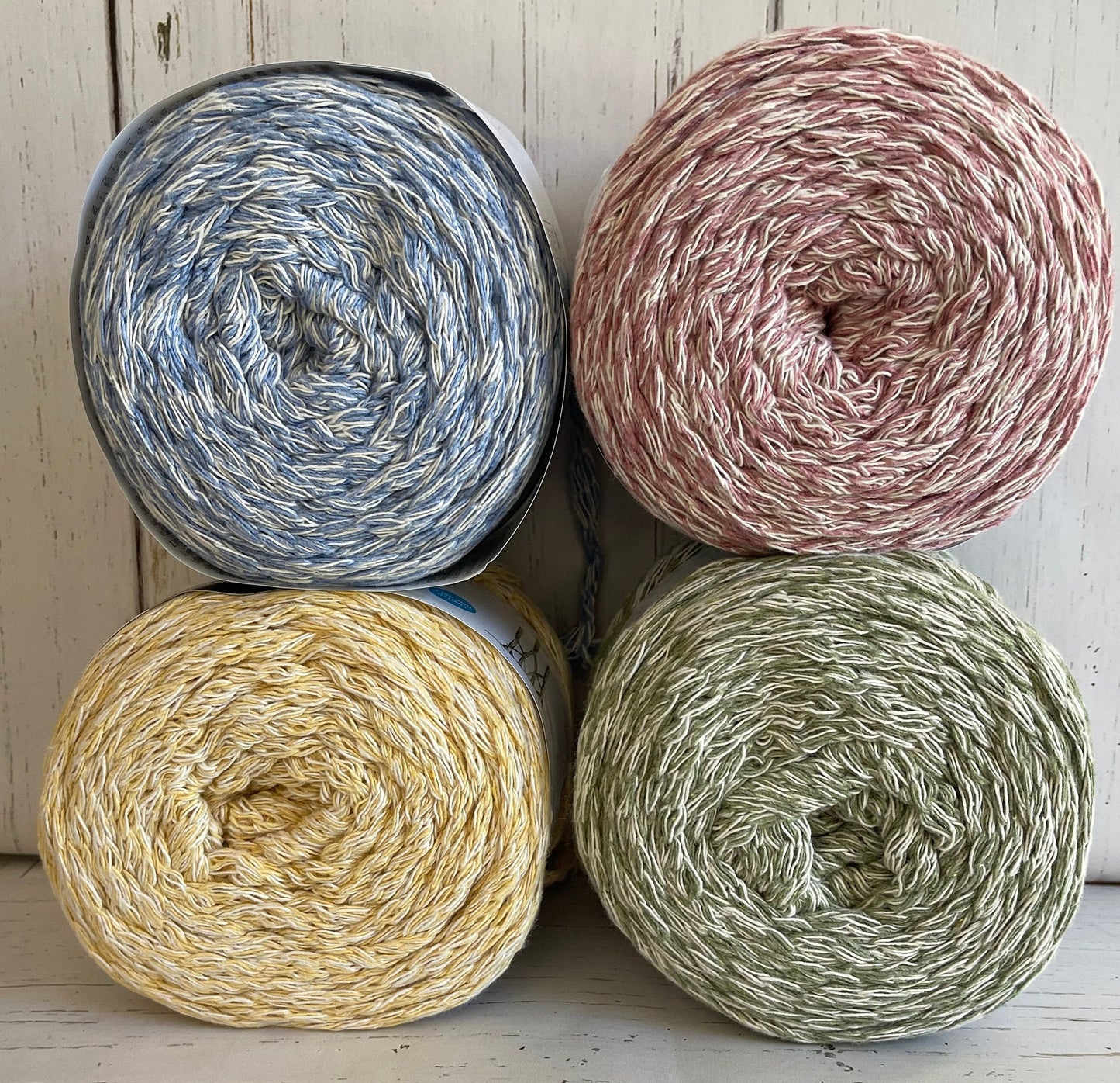 MACRAME COLORS ~ Cornflower Blue Marl,  Tan Marl , Yellow Marl, Sage Marl   ~ Loops & Threads