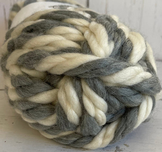 CHUNKY TWIST ~ Cream/Grey multi ~ Loops & Threads ~ Ariel Big!