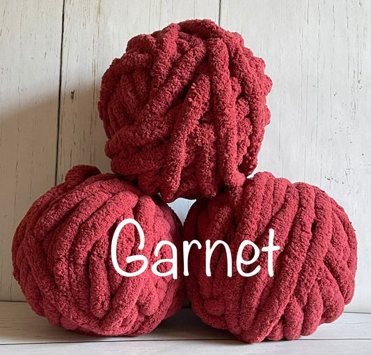 JUMBO Chenille Yarn, NEW COLOR ~ Garnet ~ Loop-A-Lot ~ College Colors