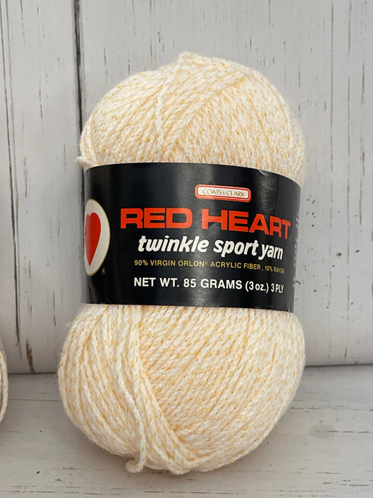 Vintage Red Heart ~ Twinkle Sport Yarn ~ Coats & Clark ~ Peach