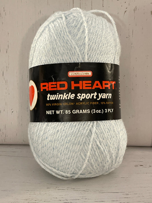 Vintage Red Heart ~ Twinkle Sport Yarn ~ Coats & Clark ~ Light Blue