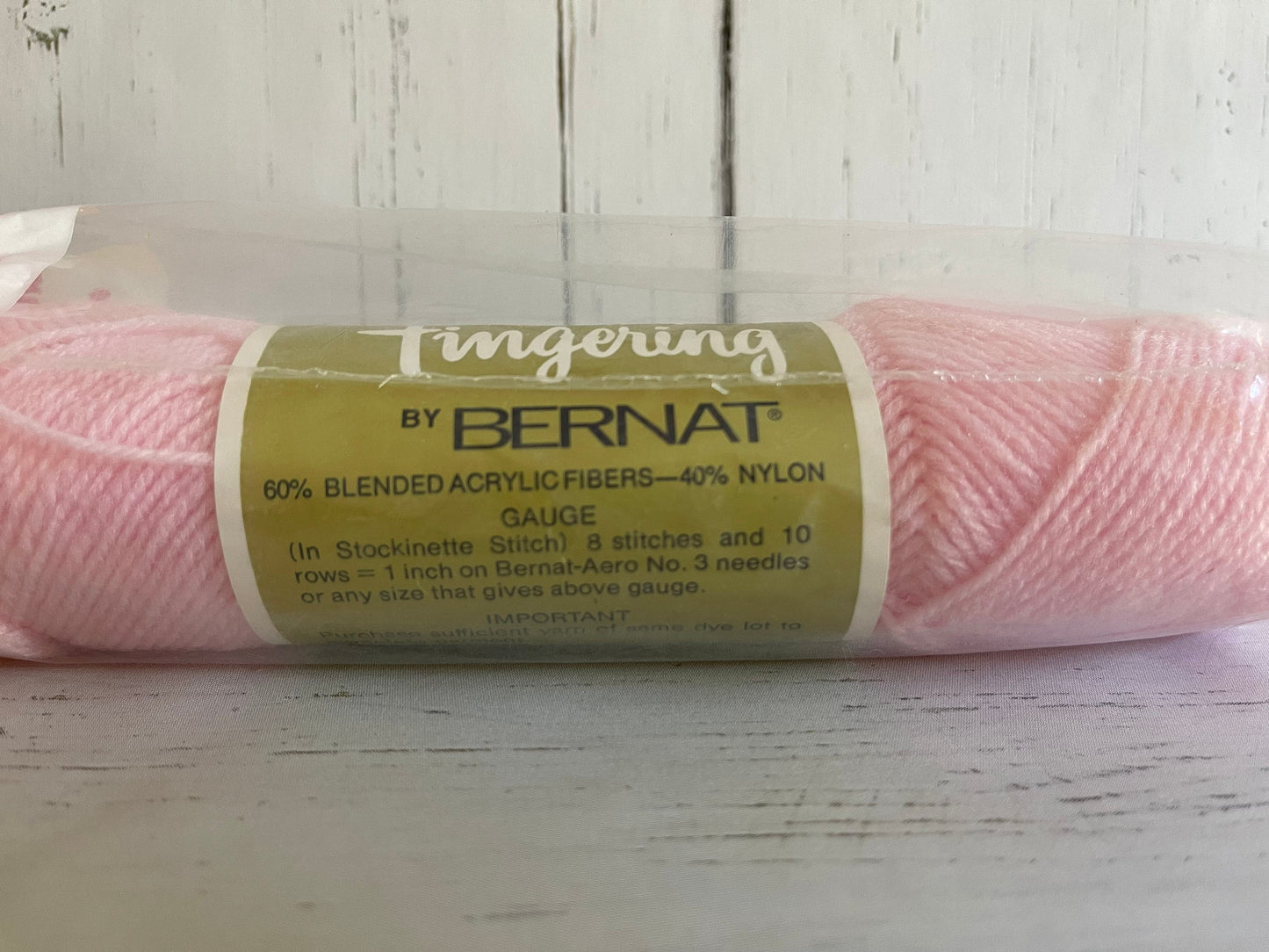 Berella Fingering ~ by Bernat~  Baby Pink Made in USA