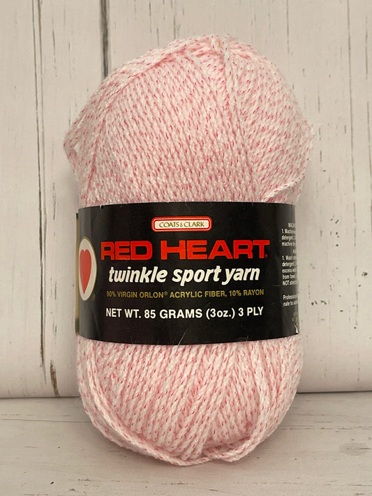 Vintage Red Heart ~ Twinkle Sport Yarn ~ Coats & Clark ~ Pink