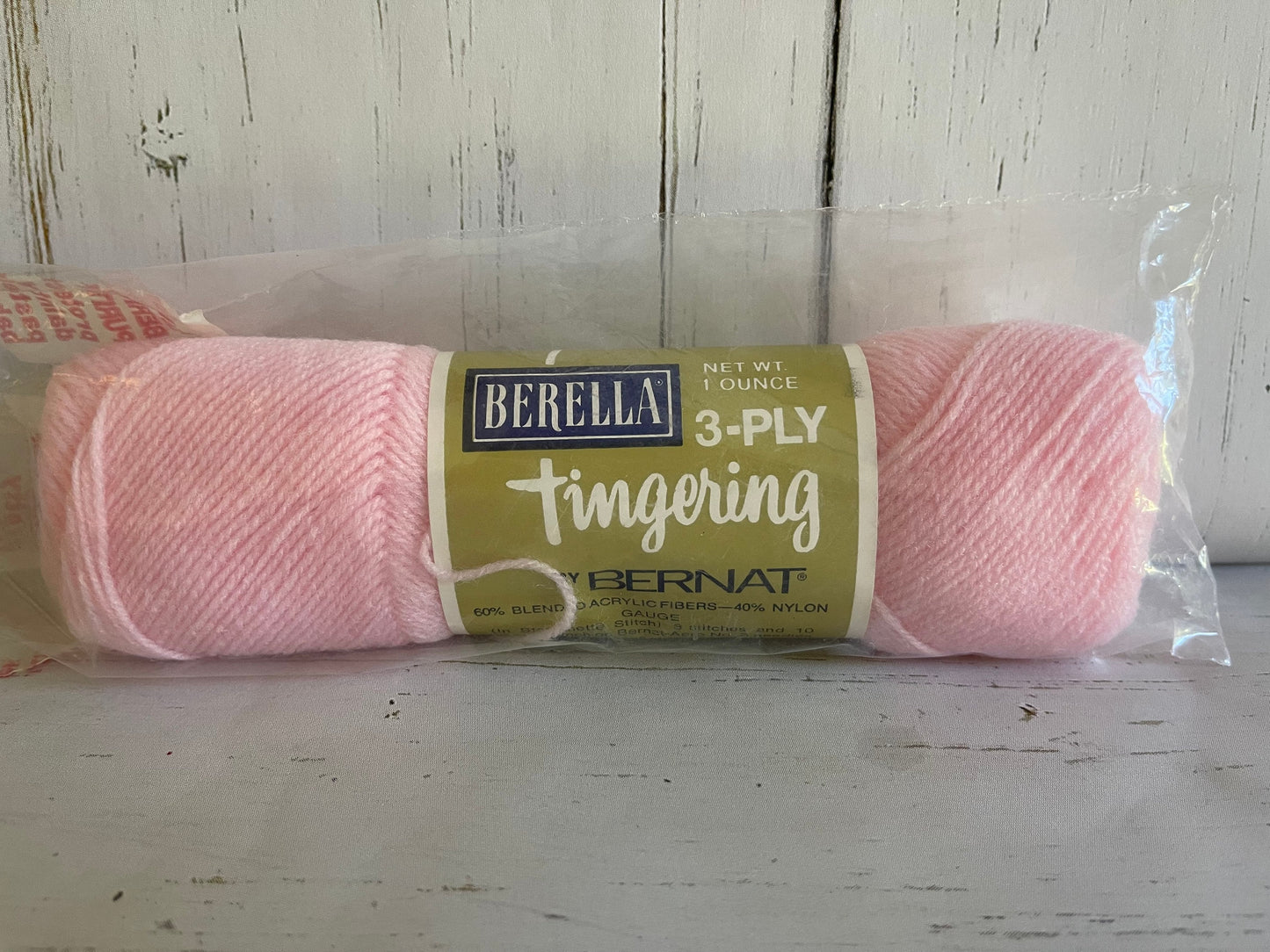 Berella Fingering ~ by Bernat~  Baby Pink Made in USA