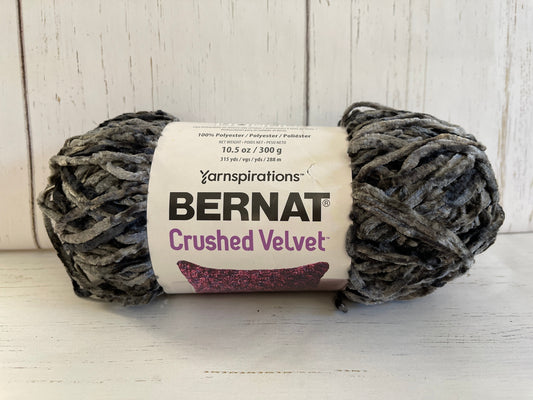 BERNAT CRUSHED VELVET ~ Deep Gray ~ 315 Yards ~ 10.5 oz