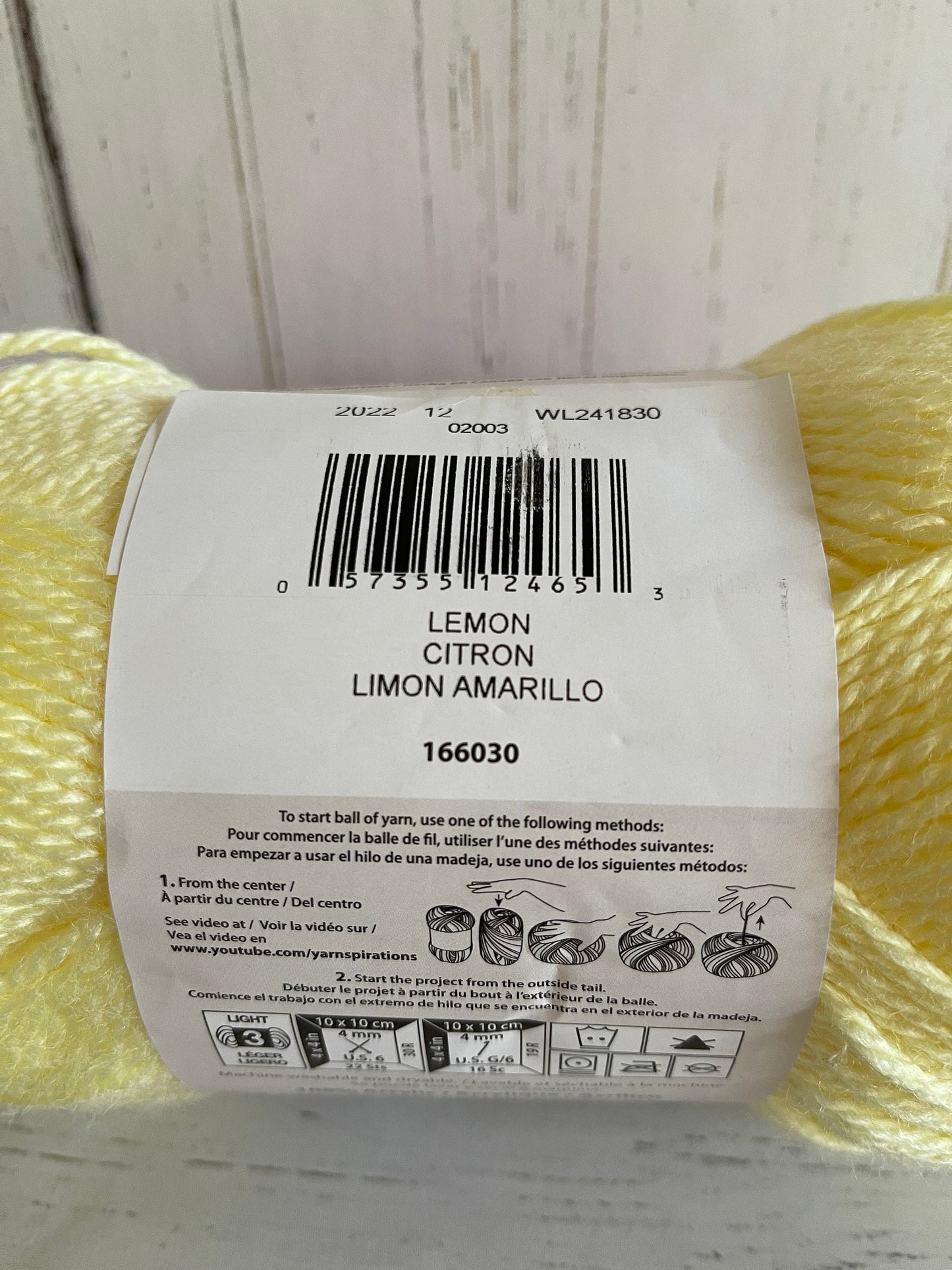 LEMON ~ Bernat Softee Baby Yarn