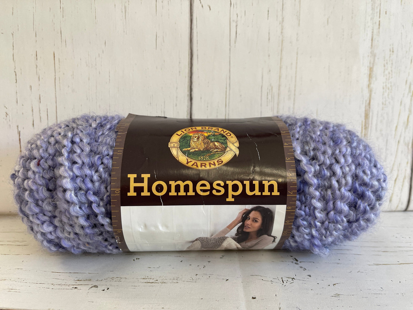 LION BRAND HOMESpun Yarn, Purple Aster   6oz/170g, 185yd/169m, Bulky 5