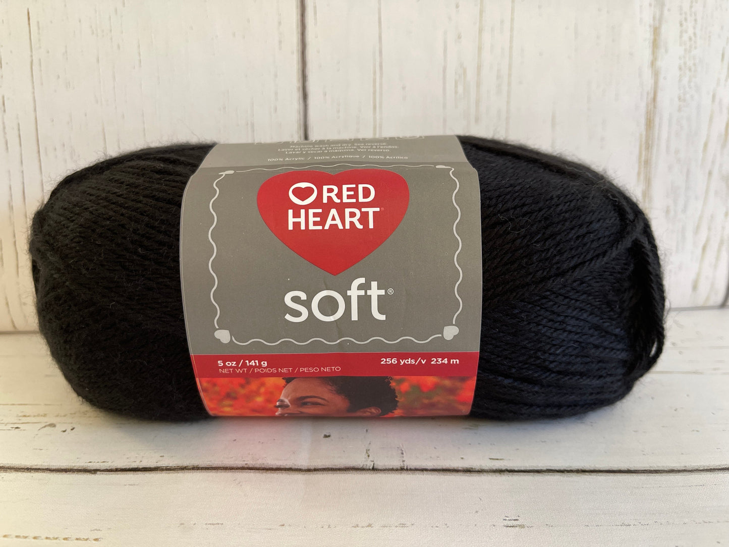 BLACK YARN  ~ Red Heart ~ Soft